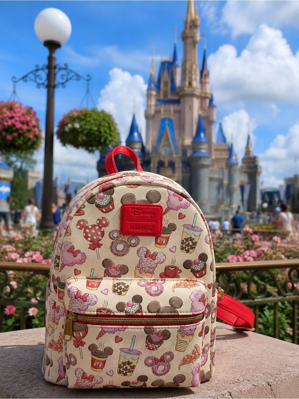 Disney Parks x Loungefly Sweet Treats Mini Backpack | Minnie Snacks Print |